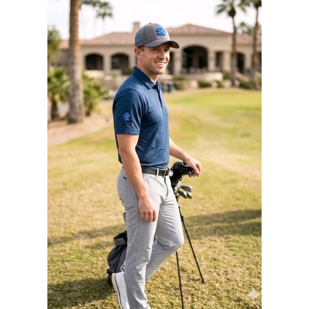 Black Clover Troon North Scottsdale Gray Blue S/M Hat Live Lucky Golf Gift Cap
